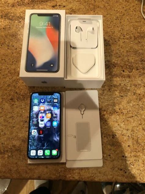 Boxed Unlocked Apple Iphone X 10 64gb Silver Smartphone For Sale Online