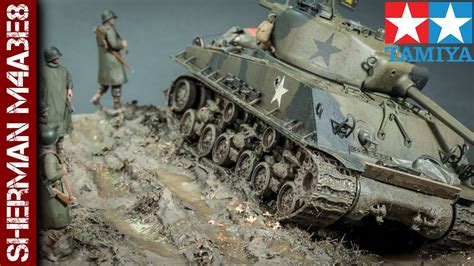 Knocked Out Sherman Diorama Tamiya Scale M A E Easy Eight YouTube