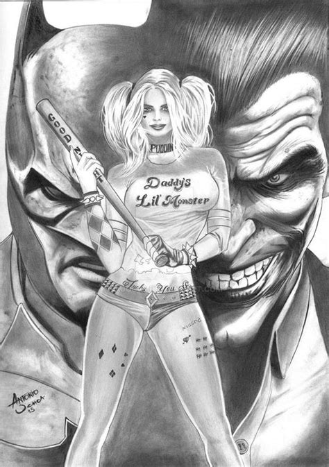 Harley Quinn Batman E Joker By Antonio Uchoa By Ajou08 On Deviantart