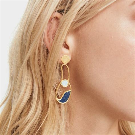 Linda Earrings Sustainable And Ethical Jewelry In Nyc Siizu Sustainable Fashion