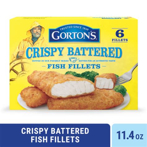 Gortons Crispy Battered Frozen Fish Fillets 6 Ct 114 Oz Kroger