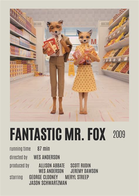 Fantastic Mr Fox Fantastic Mr Fox Movie Fox Poster Film Posters Minimalist