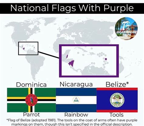 National Flags With Purple Vexillology