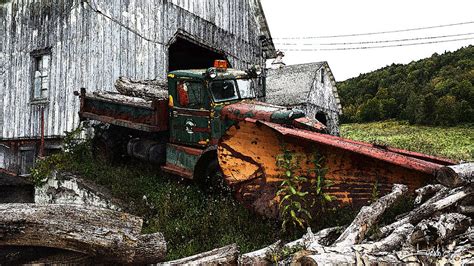 Antique Truck With Plow Photograph By Michael Spano Fine Art America