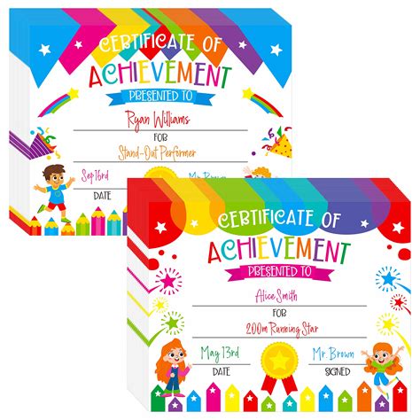 Buy 40 Pcs Preschool Diploma Certificate Of Achievement In 2 Designs