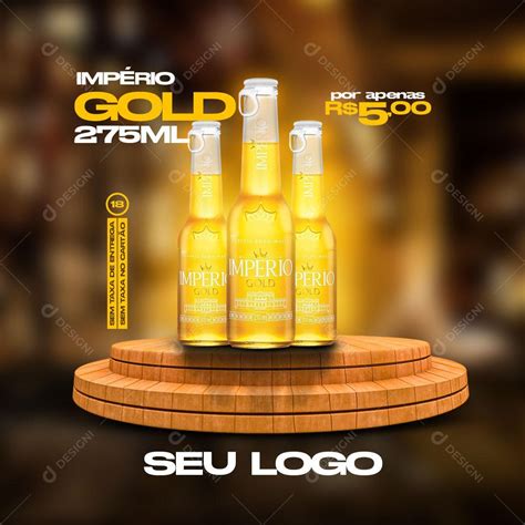 Post Feed Distribuidora Bebida Império Gold Social Media PSD Editável download Designi