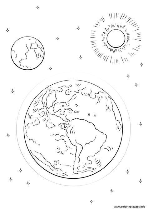 earth moon  sun coloring pages printable