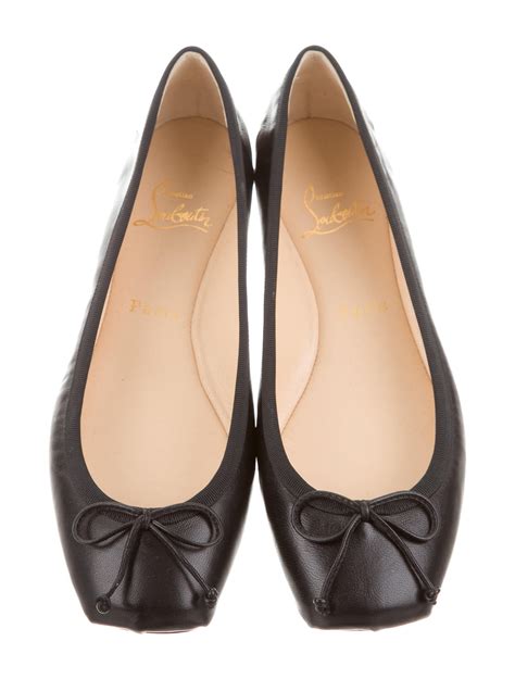 Christian Louboutin Leather Ballet Flats Shoes Cht66155 The Realreal