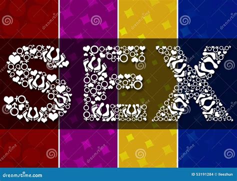 Sex Text With Symbols Colorful Background Stock Illustration Illustration Of Colour Male