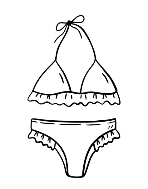 traje de baño bikini femenino aislado en un fondo blanco ropa de playa