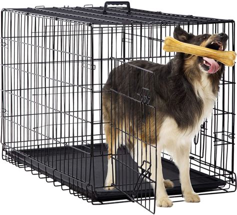 Large Dog Crate Dog Cage Dog Kennel Metal Wiredouble Door Folding Pet