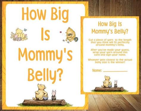 Pooh How Big Is Mommys Belly Classic Winnie The Pooh Baby Shower