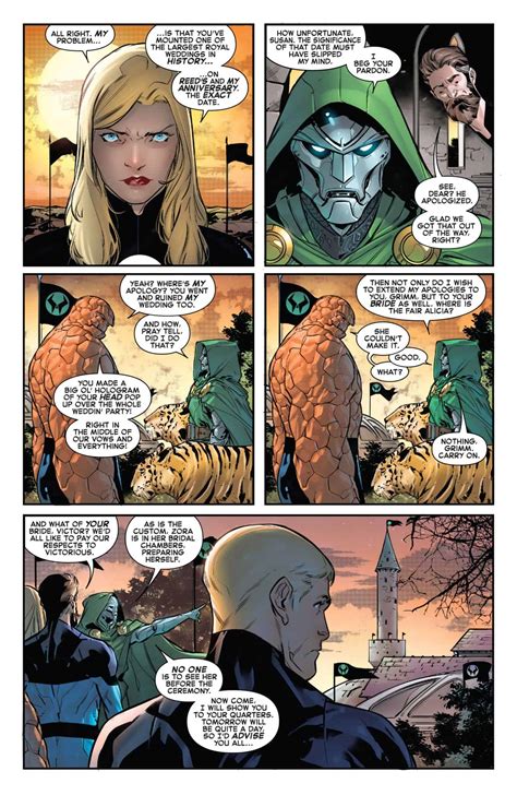 Marvel Comics Fantastic Four Spoilers Review Wedding Of Doctor Doom Follows Soap Opera