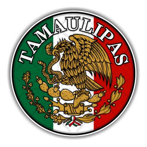Tamaulipas Mexico Round Precision Cut Decal