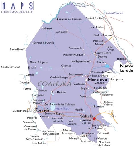Álbumes 101 Foto Mapa De Coahuila Con Nombres De Sus Municipios Alta