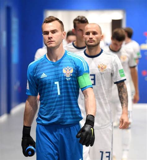 Igor Akinfeev Of Russia Walks Out From The Tunnel Following Half Time