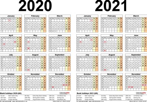 Downloadable 2020 And 2021 Calendar Printable Free Letter Templates