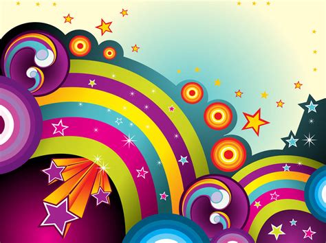Colorful Background With Stars Vector Art And Graphics