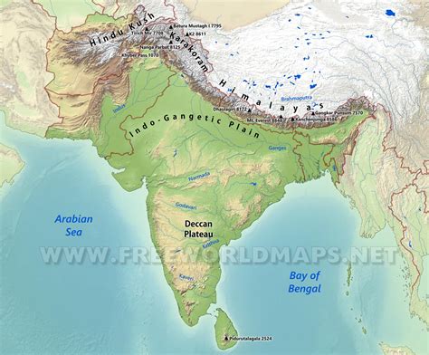 South Asia Physical Maps WordPress Blog