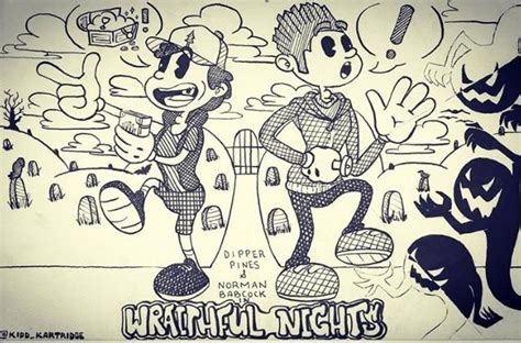 Dipper Pines And Norman Babcock In “wraithful Nights” Rfanart