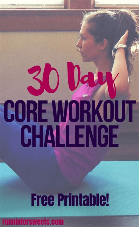 30 Day Core Workout Challenge Runnin For Sweets Core Workout