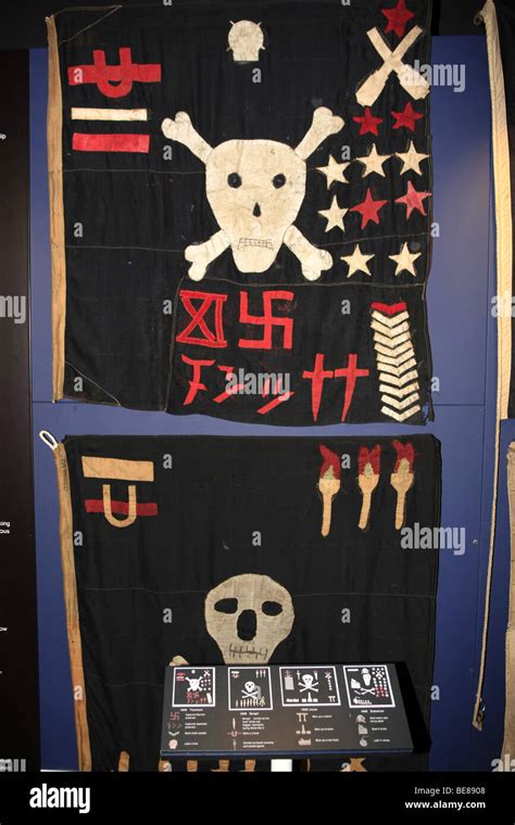 The Jolly Roger Pirates Flags Flown From A Submarine Periscope Upon