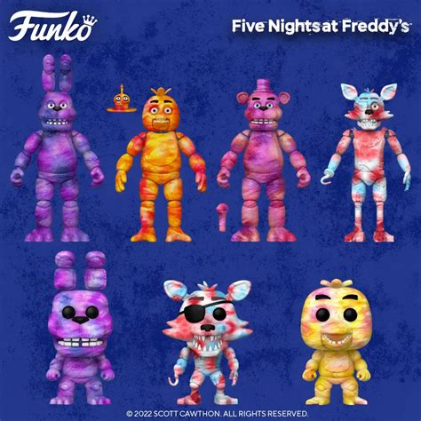 New Five Nights At Freddys Tie Dye Funko Pop Vinyl Figures Pop