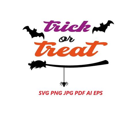 Trick Or Treat Svg Halloween Clipart Svg Halloween Svg Etsy