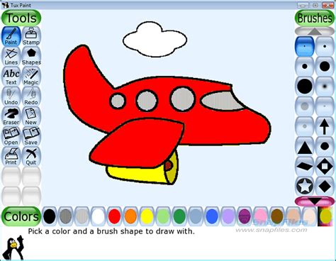 Doodle game for kids features: Tux Paint - COLORING PIC