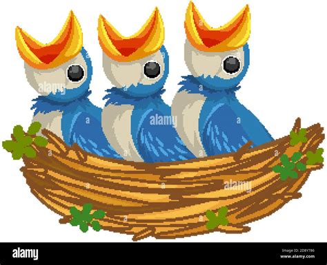 Hungry Chicks Cartoon Character Illustration Stock Vector Image And Art Alamy
