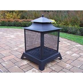 Matching supercast™ concrete burner cover included. Chimenea Oakland Living Wood Burning Rectangle : Target ...