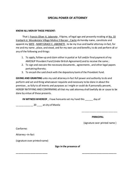 Power Of Attorney Free Printable Documents