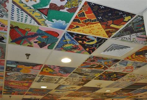 This mineral fiber ceiling is the most widely adopted type.it has a lot of pores on the surface. drop ceiling ceiling tile art idea | ceilings | Pinterest ...