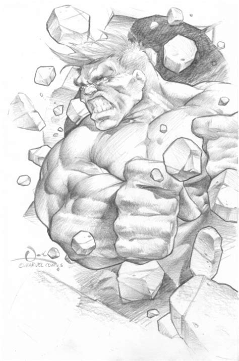 Hulk Pencil Drawing In Quinton Hoover S Wanted Or The Incredible Hulk
