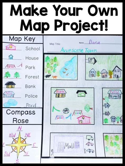 Map Skills Make Your Own Map Project Social Studies Maps Map Skills