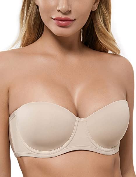 Meleneca Womens Strapless Bra For Large Bust Plus Size Underwire