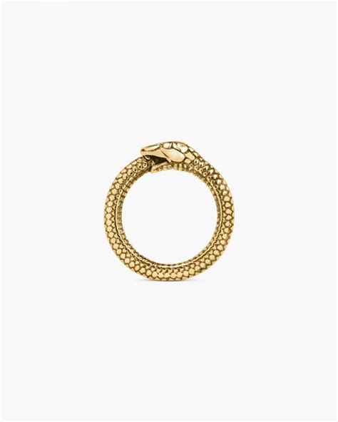 Yellow Gold Ouroboros Ring Nove25