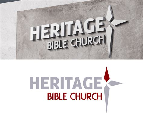 Serious Modern Church Logo Design For Heritage Bible Church By Karen