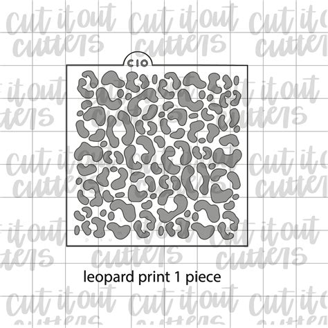 Leopard Print Cookie Stencil Cut It Out Cutters