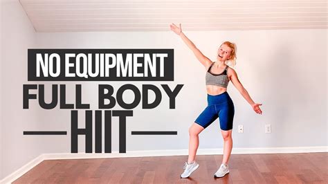 No Equipment Hiit Workout At Home Bodyweight Hiit Workout Youtube