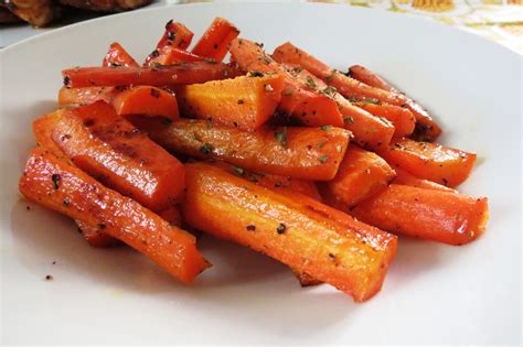 Drizzle with olive oil and sprinkle with seasonings. baked glazed carrots