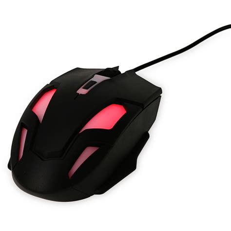 Unlocked Lvl Black And Red Wired Led Gaming Mouse With Adjustable Dpi