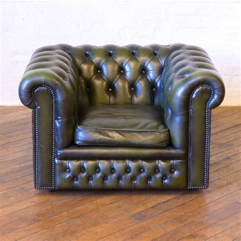 Our craftsmen are also adept at working to bespoke requirements. Antiques Atlas - Green Leather Chesterfield Club Chair