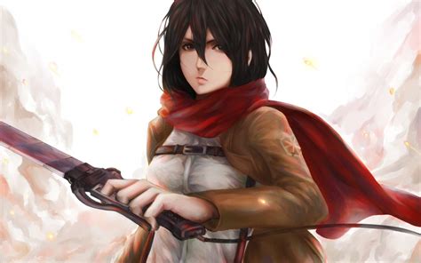 Mikasa Ackerman Shingeki No Kyojin Art Wallpaper Hd Anime 4k Wallpapers Images And