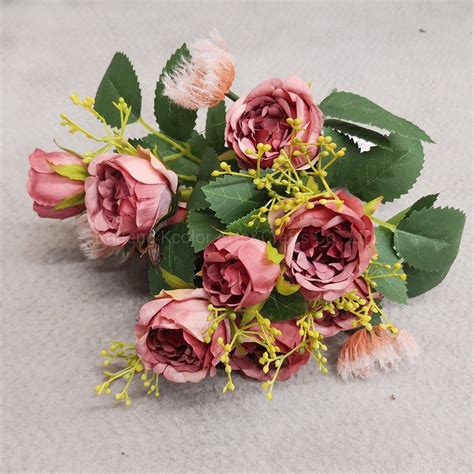new designed 10 heads silk peony bouquet decoration artificial flowers for wedding decoration