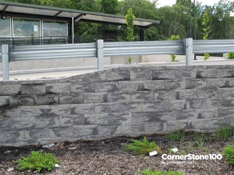 Cornerstone Retaining Wall Parking Lot New Jersey Transit Wayne Route