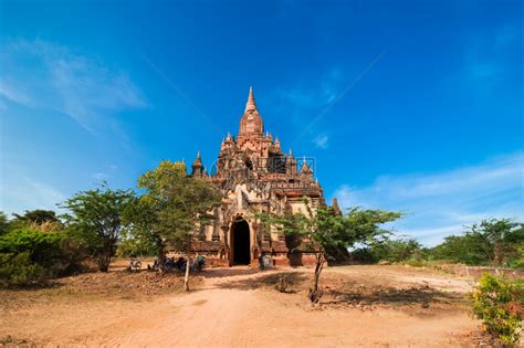 缅甸巴甘王国古老佛教寺庙的奇观建筑位于缅甸巴甘bagan的缅甸旅游地貌和目的遗产乡村塔高清图片下载 正版图片308039841 摄图网