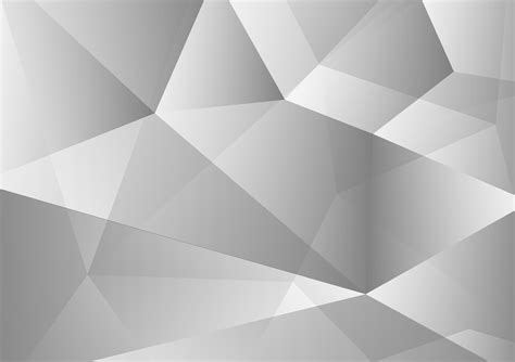 White And Gray Color Polygon Abstract Background Technology Modern