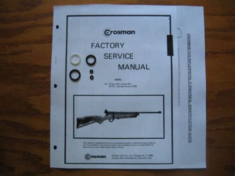 Crosman 160 167 Co2 Seal Kit Factory Service Manual Instructions