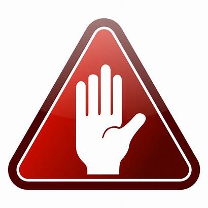 Stop Hand Clip Icon Triangle Sign Warning